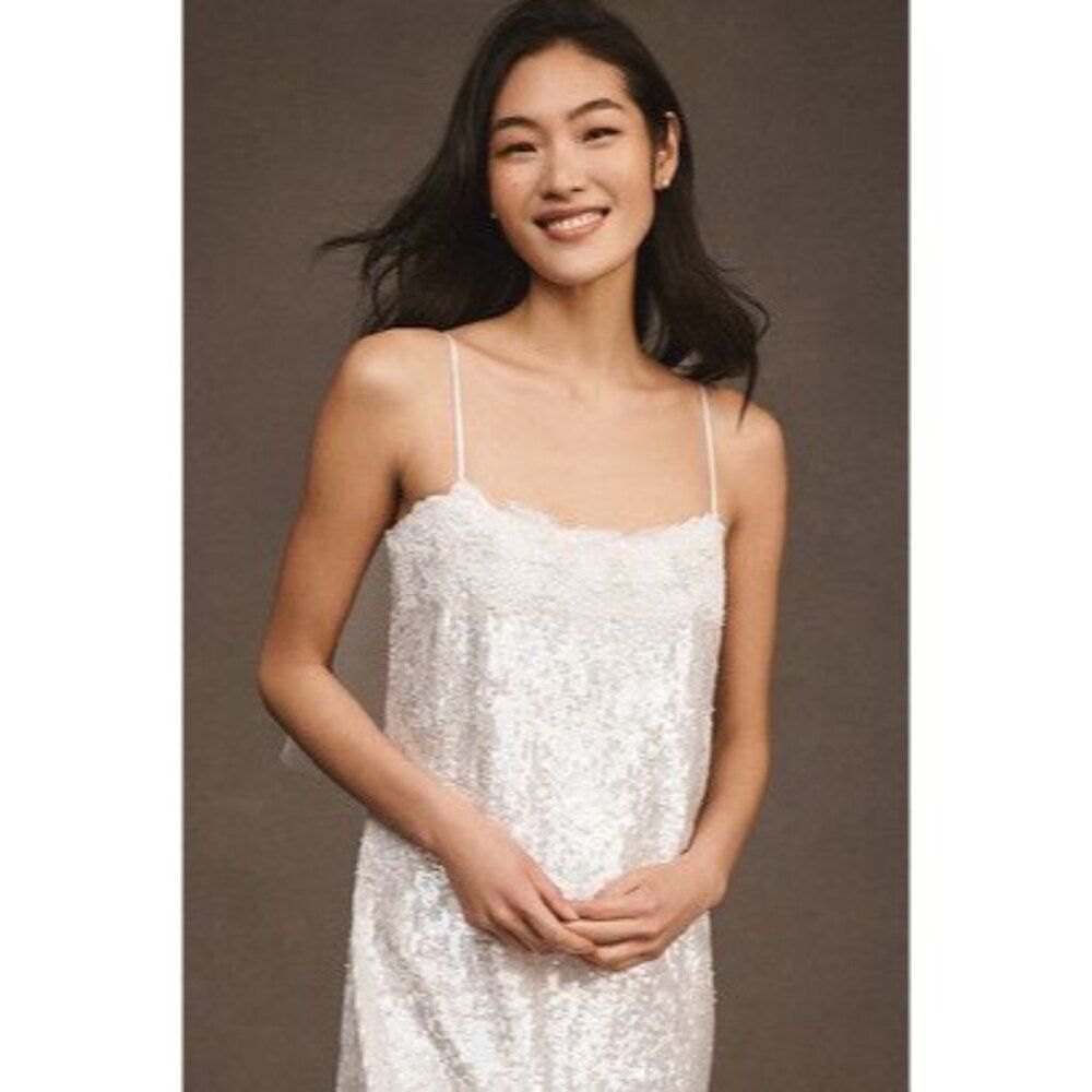 New Bhldn Audrey Adele Sequin Mini Shift Dress Be… - image 3